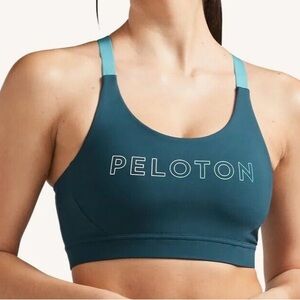 NWT Peloton Blue Mesh Back Sports Bra Women’s Size S